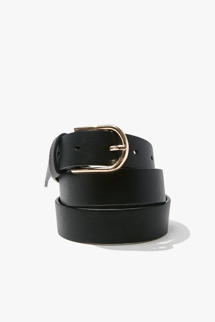 Faux Leather Buckle Belt - Image 9