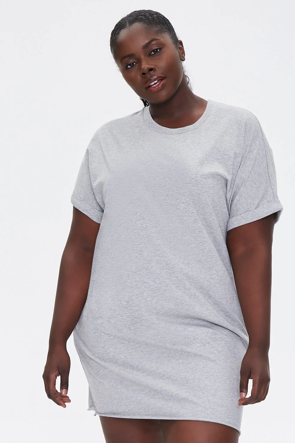 Plus Size Cuffed T-Shirt Dress