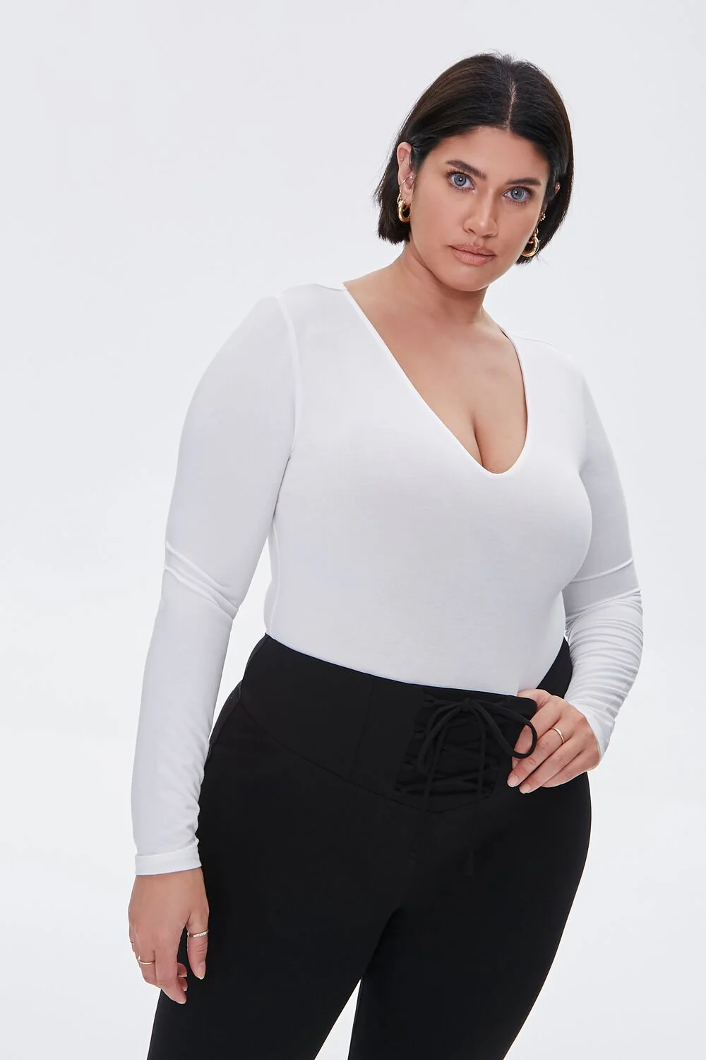 Plus Size Long-Sleeve Bodysuit