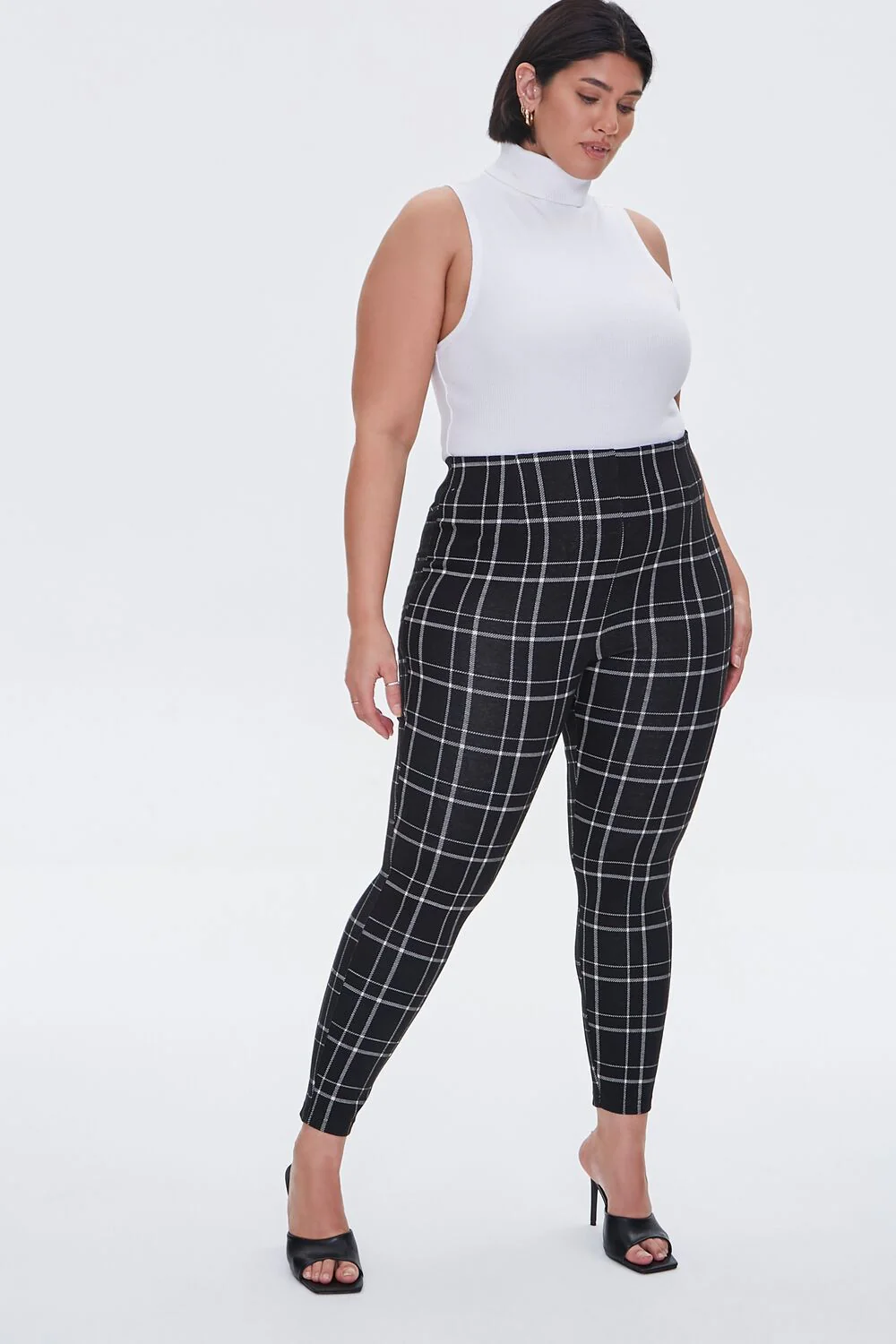 Plus Size Plaid Leggings