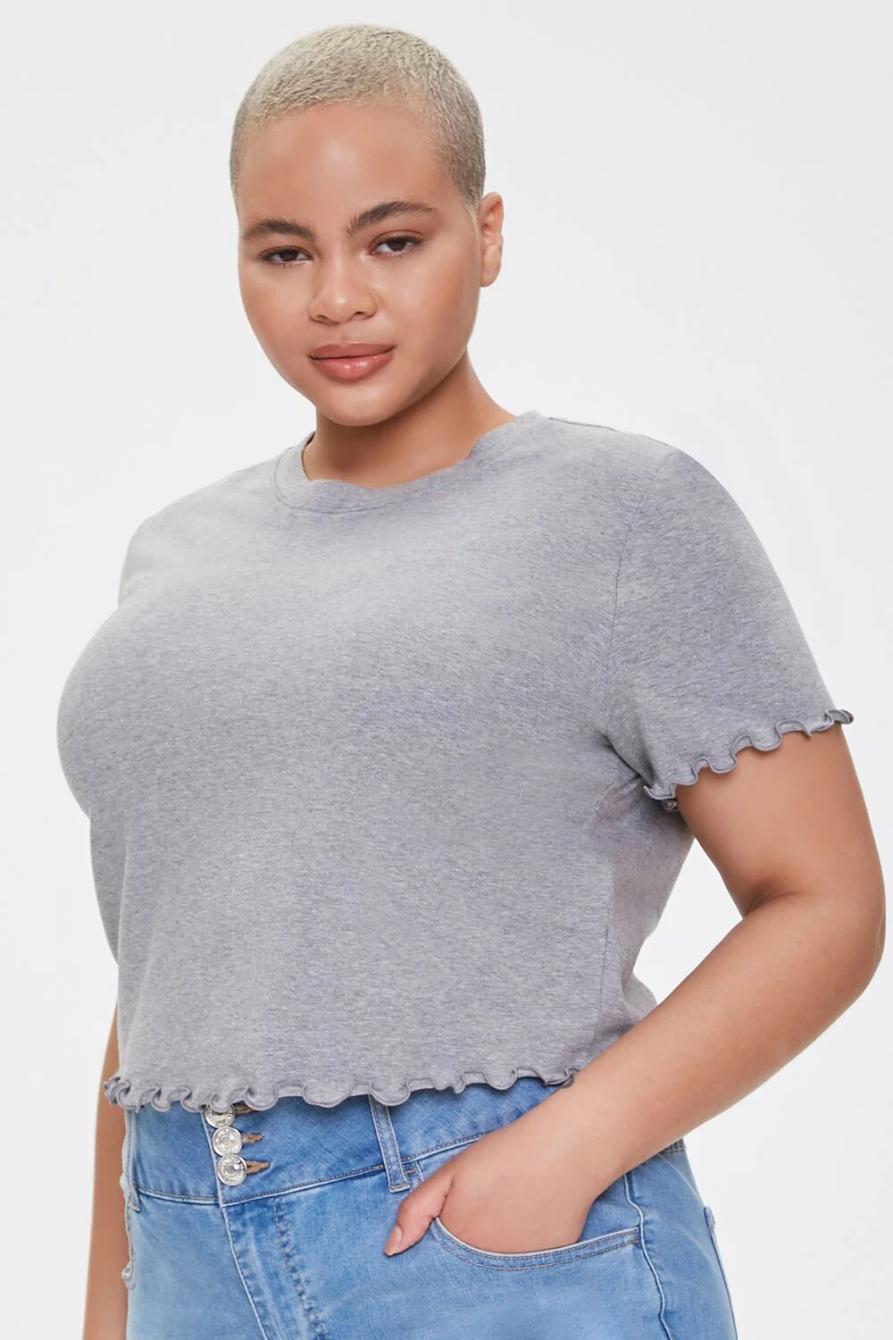 Plus Size Lettuce-Edge Tee