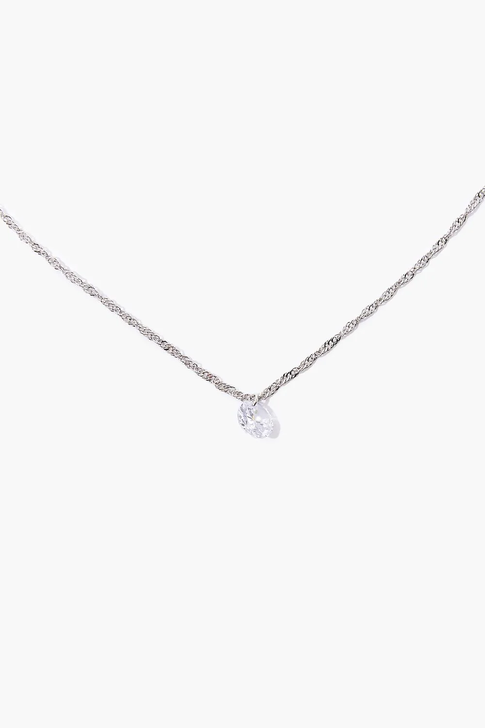 CZ Stone Charm Necklace