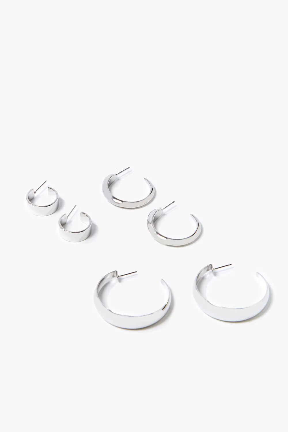 Wide-Band Hoop Earring Set