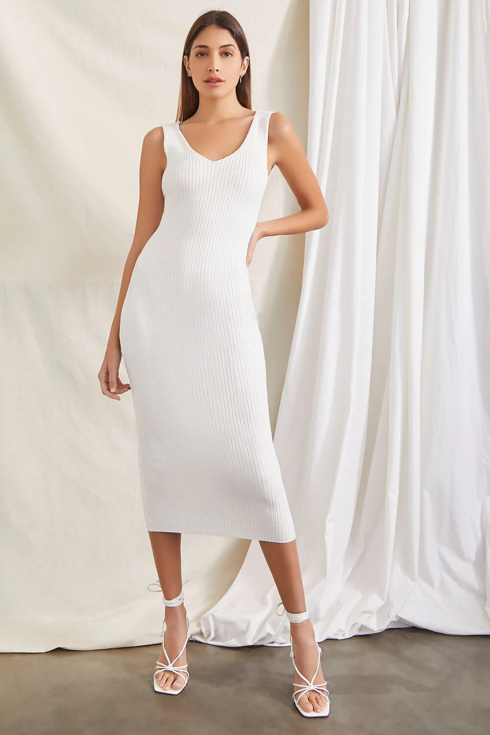 Ribbed Sweater-Knit Dress