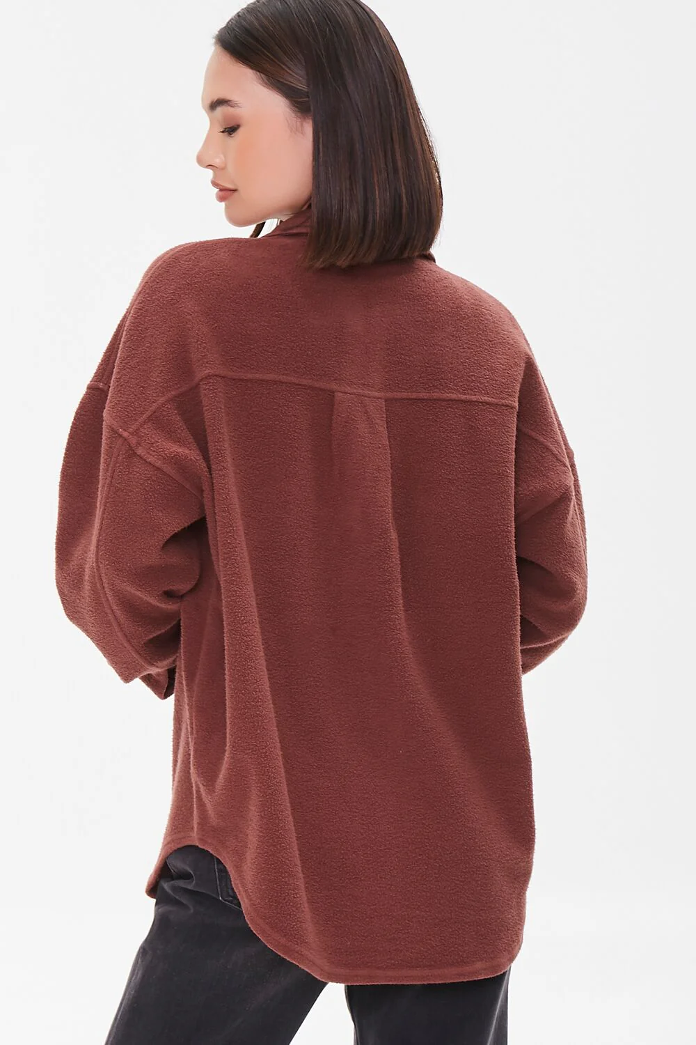Fleece Button-Front Shacket - Image 9