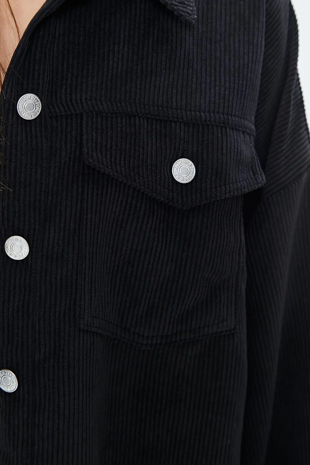 Corduroy Button-Front Shacket - Image 17