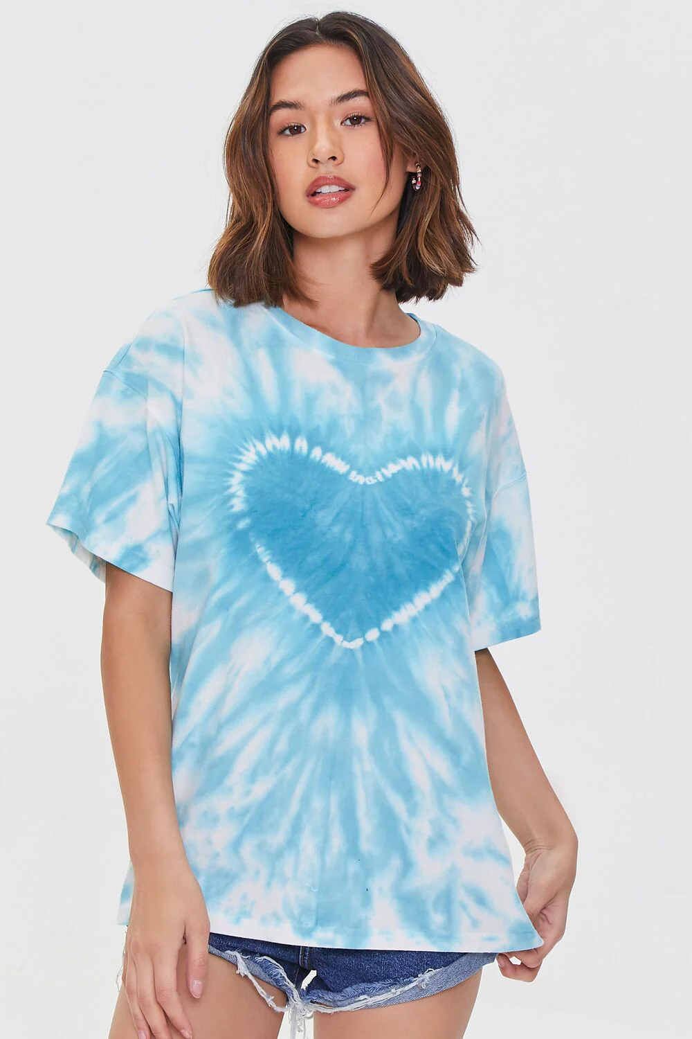 Tie-Dye Heart Drop-Sleeve Tee