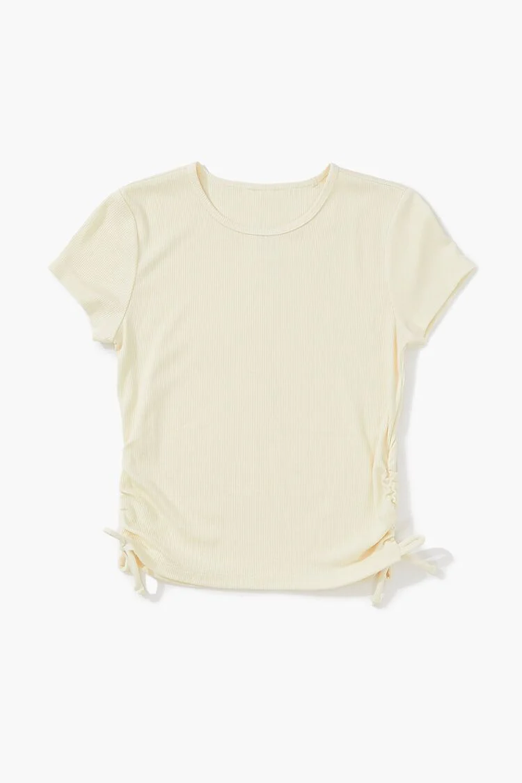 Girls Ruched Drawstring Tee (Kids)