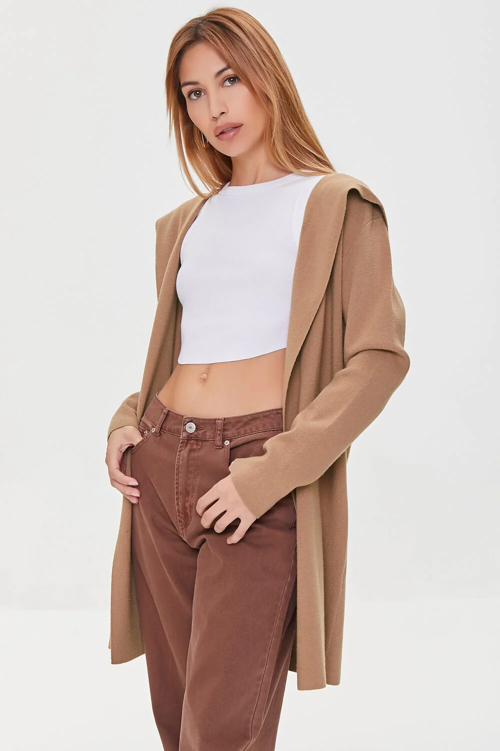 Open-Front Cardigan Sweater