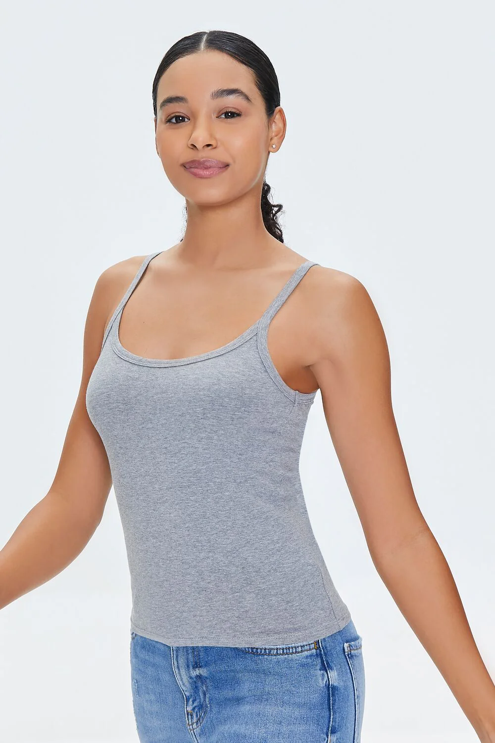 Basic Cotton Thick-Strap Cami - Image 9