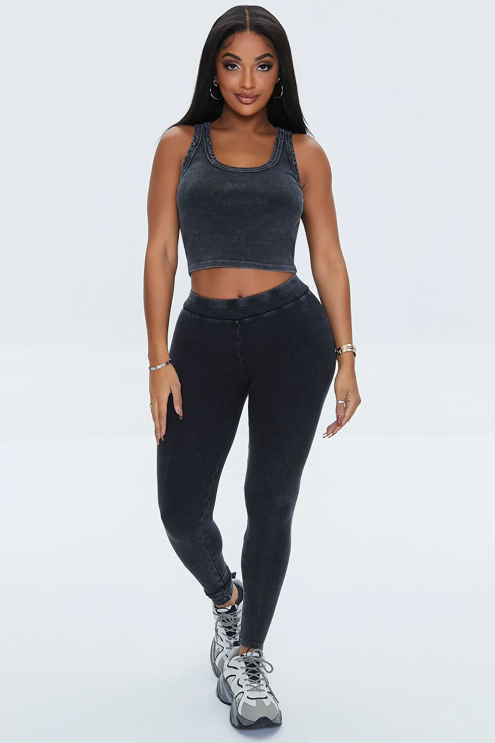 Ribbed High-Rise Leggings