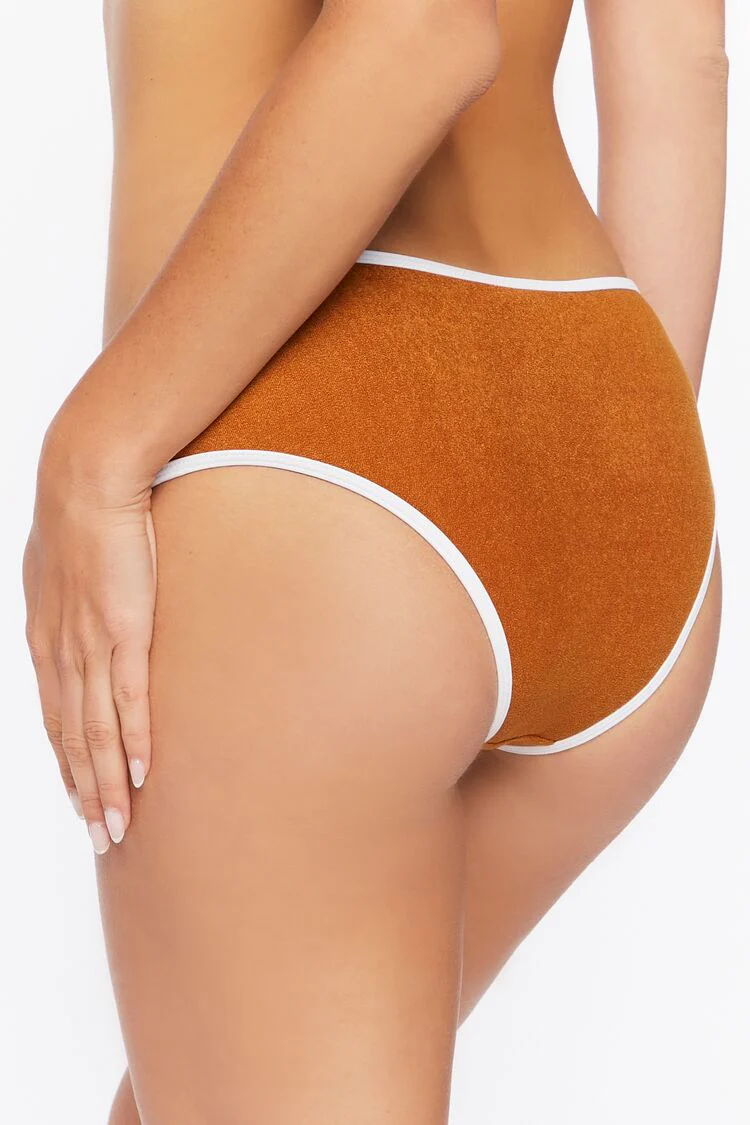 Contrast-Trim Hipster Bikini Bottoms - Image 4
