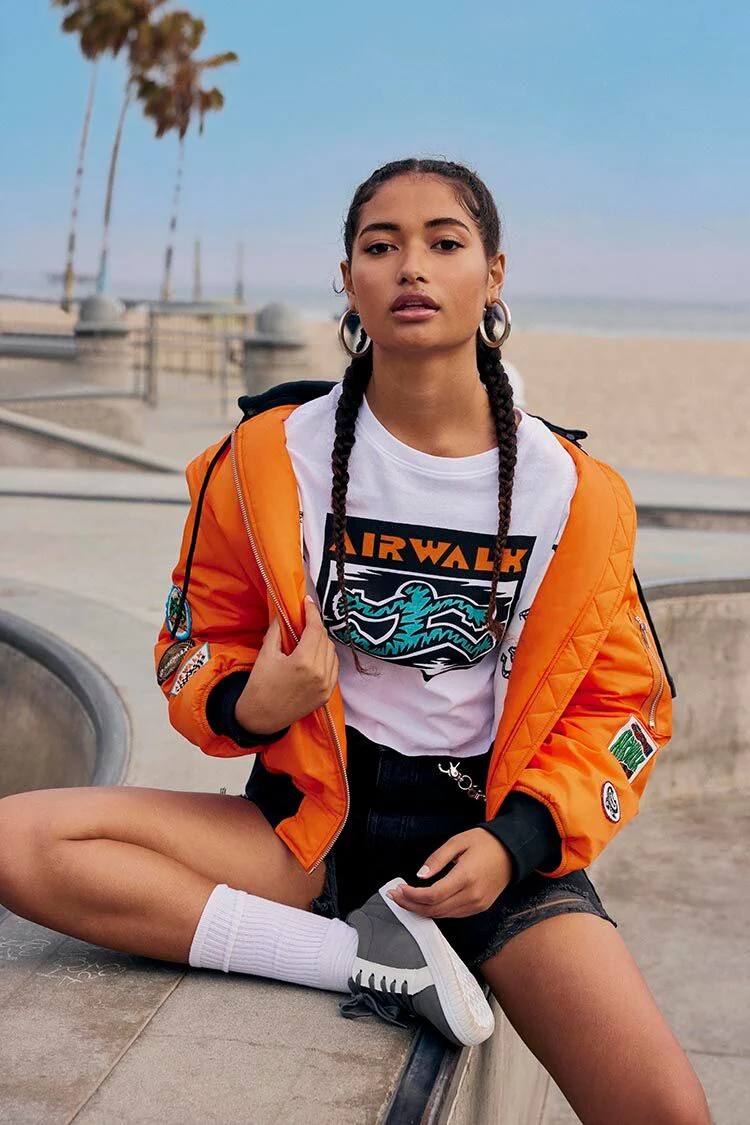Airwalk Cropped Combo Tee