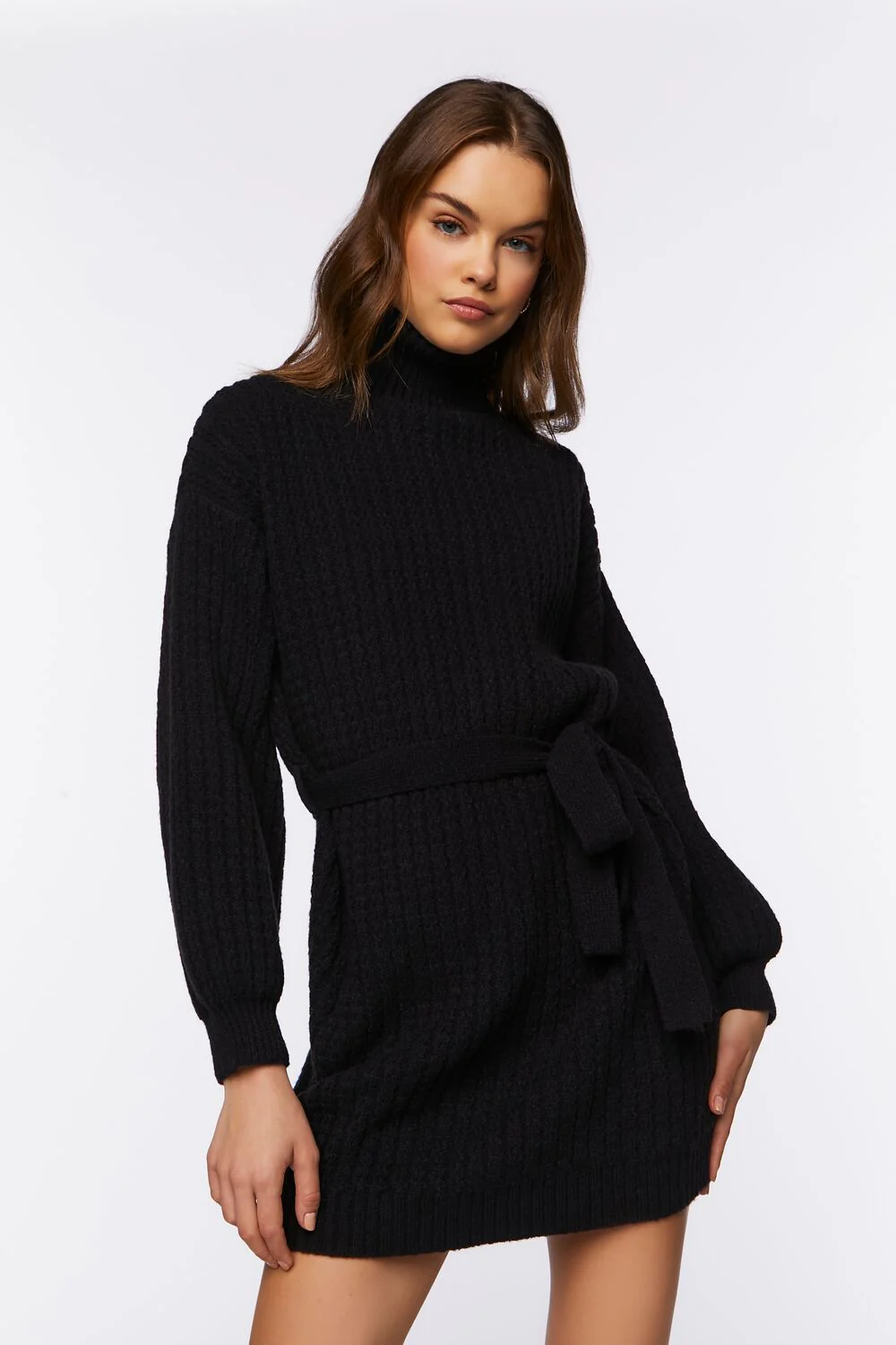 Turtleneck Mini Sweater Dress