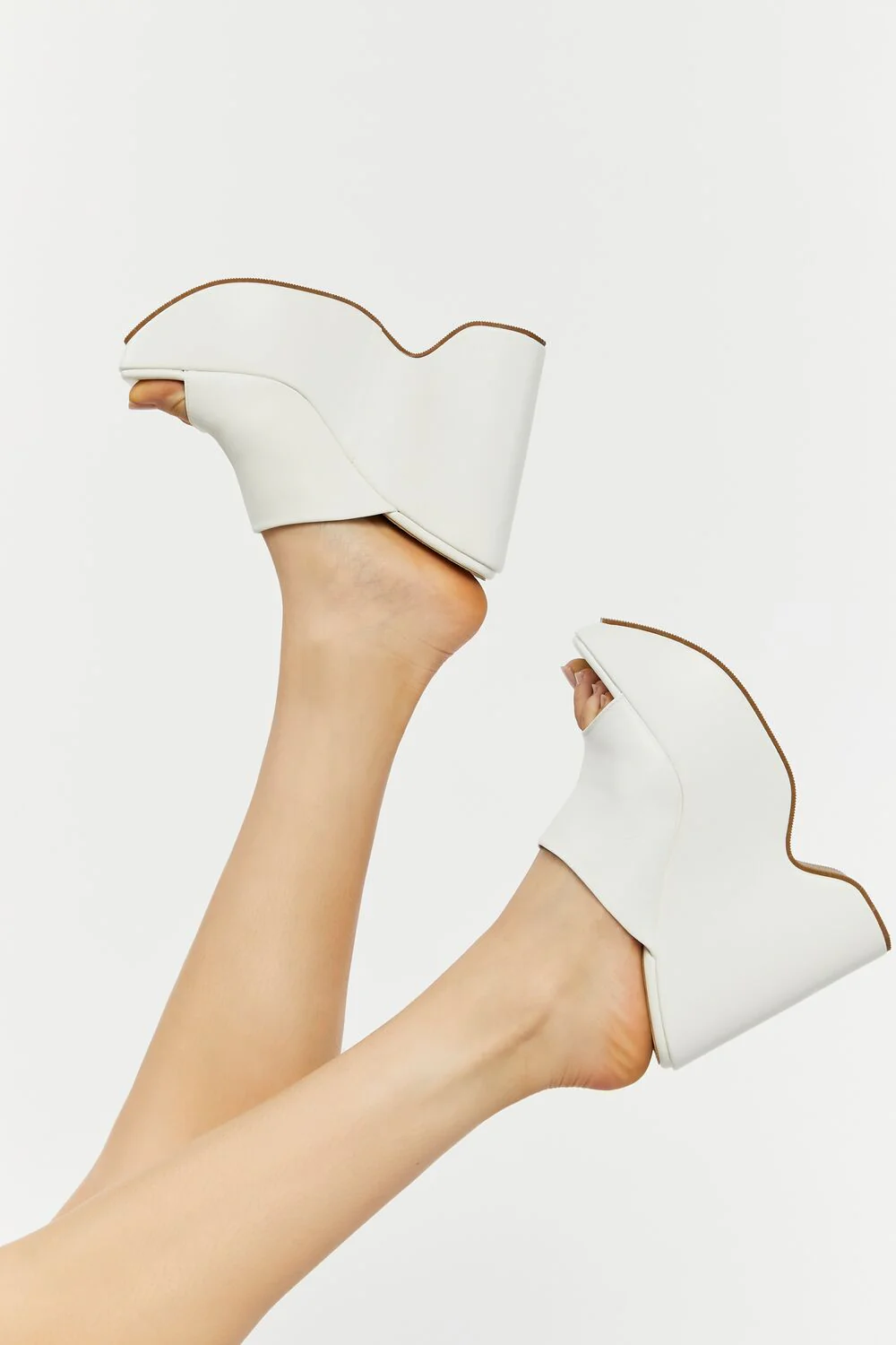 Faux Leather Platform Wedges