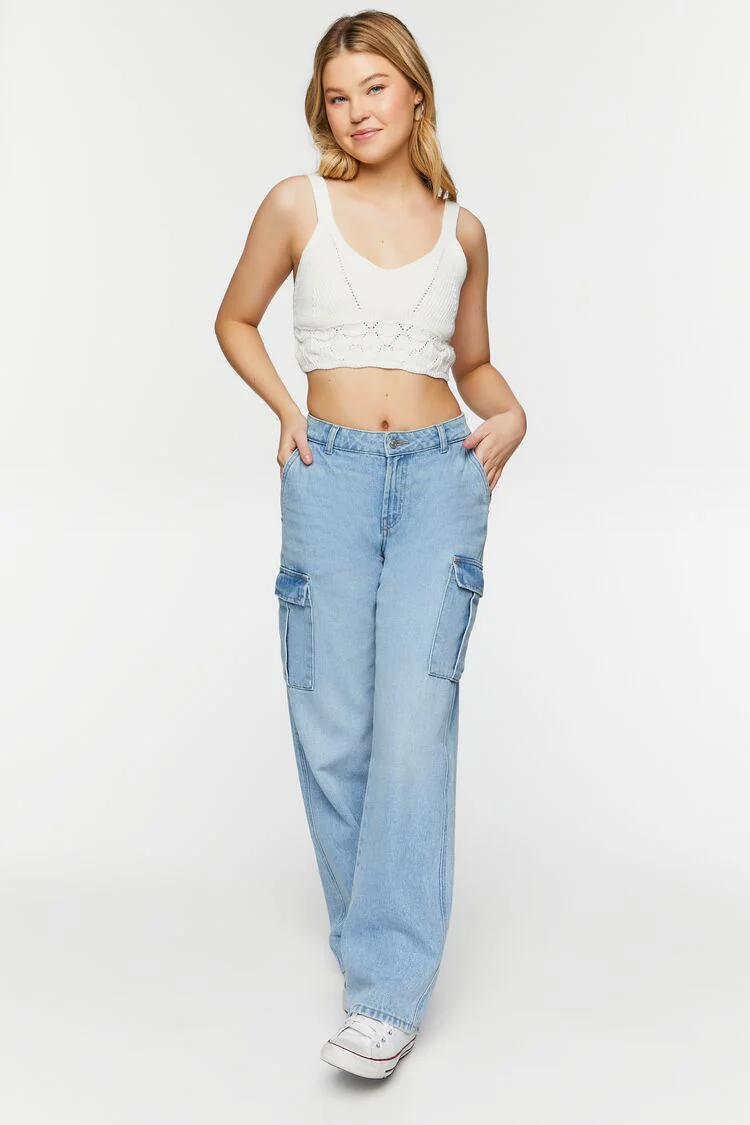 Sweater-Knit Cropped Tank Top - Image 4
