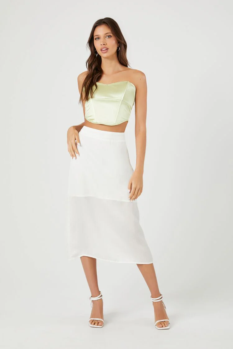 Metallic Cropped Tube Top - Image 4