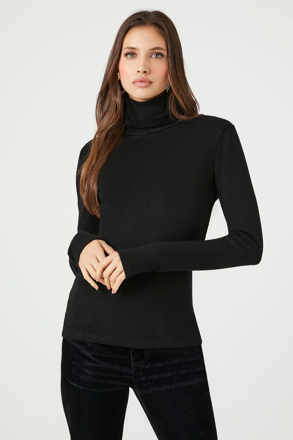 Turtleneck Long-Sleeve Top