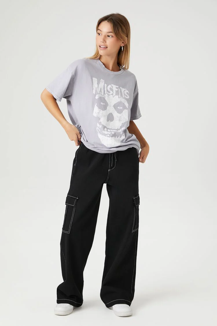 Drawstring Cargo Jeans