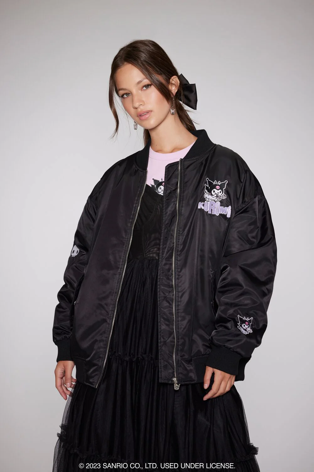 Kuromi Patch Bomber Jacket
