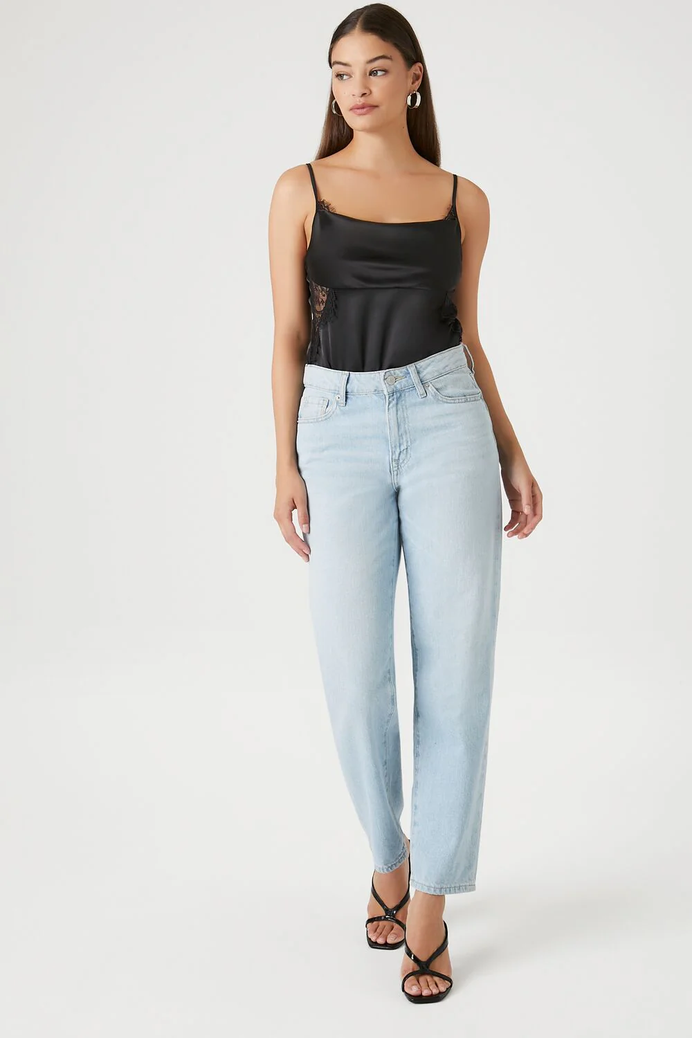 Satin Lace-Trim Bodysuit - Image 4