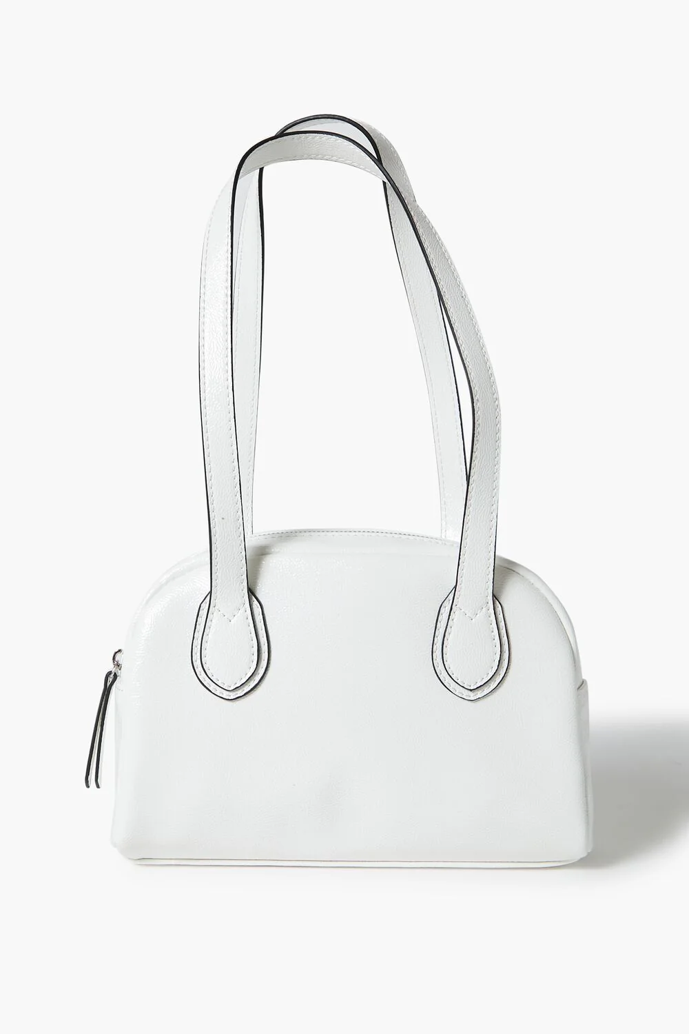 Faux Leather Bowler Bag