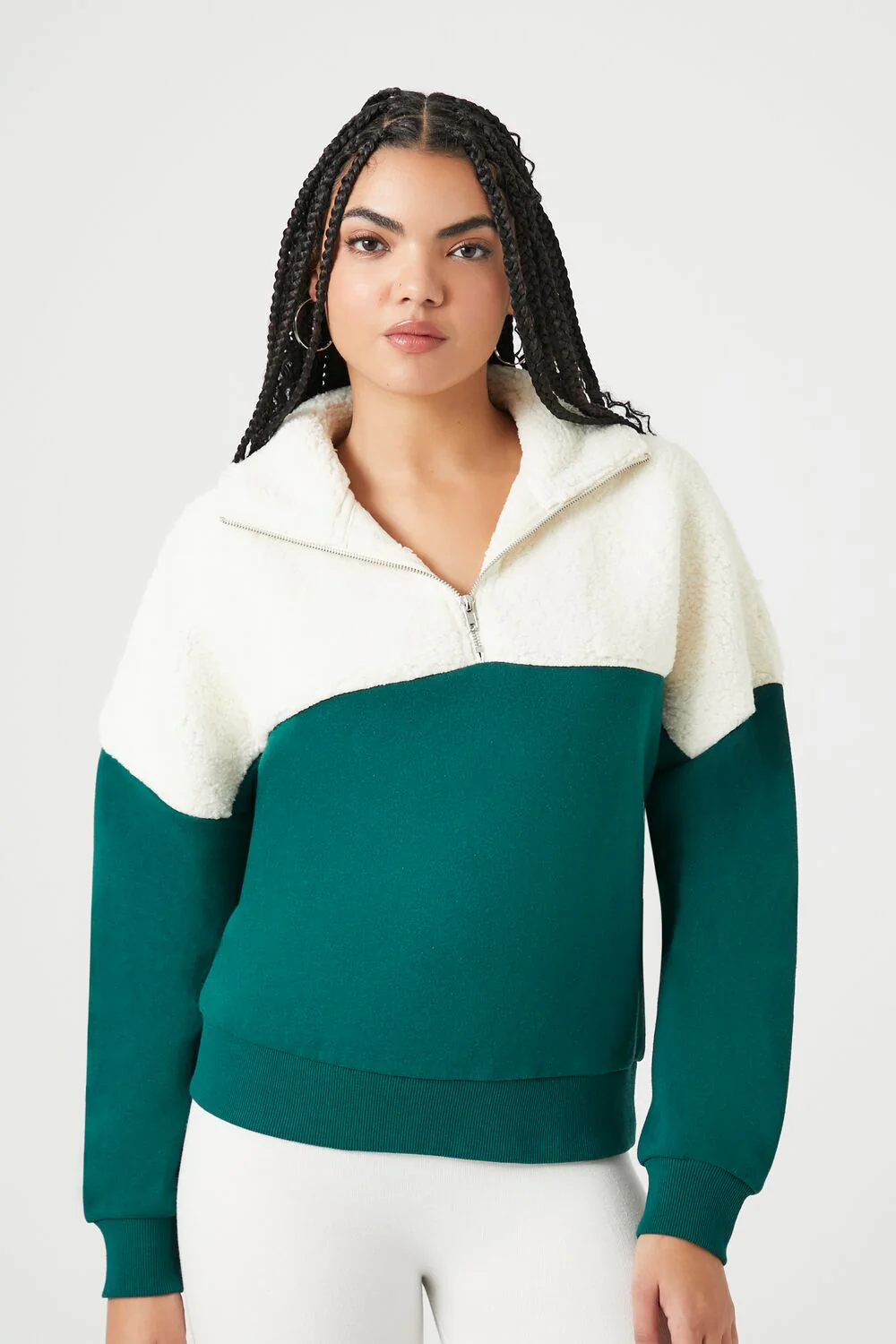 Fleece Colorblock Pullover