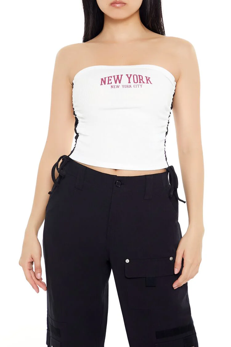 New York Drawstring Tube Top
