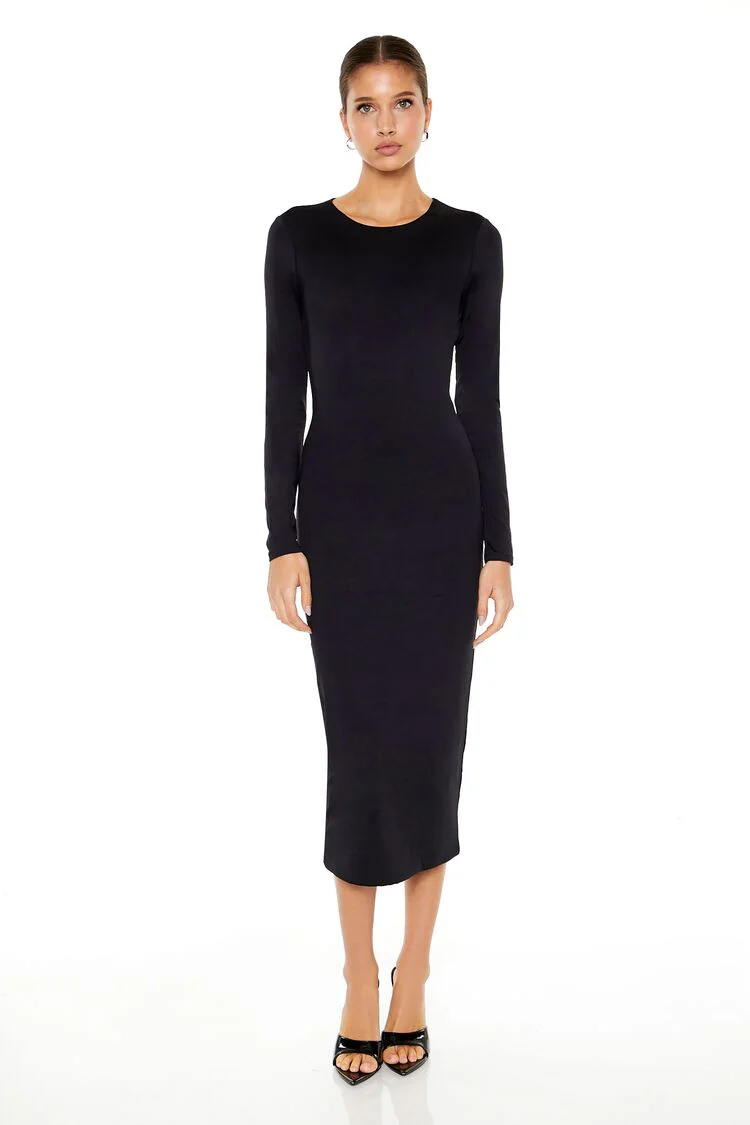 Contour Sculpt Strappy Midi Dress