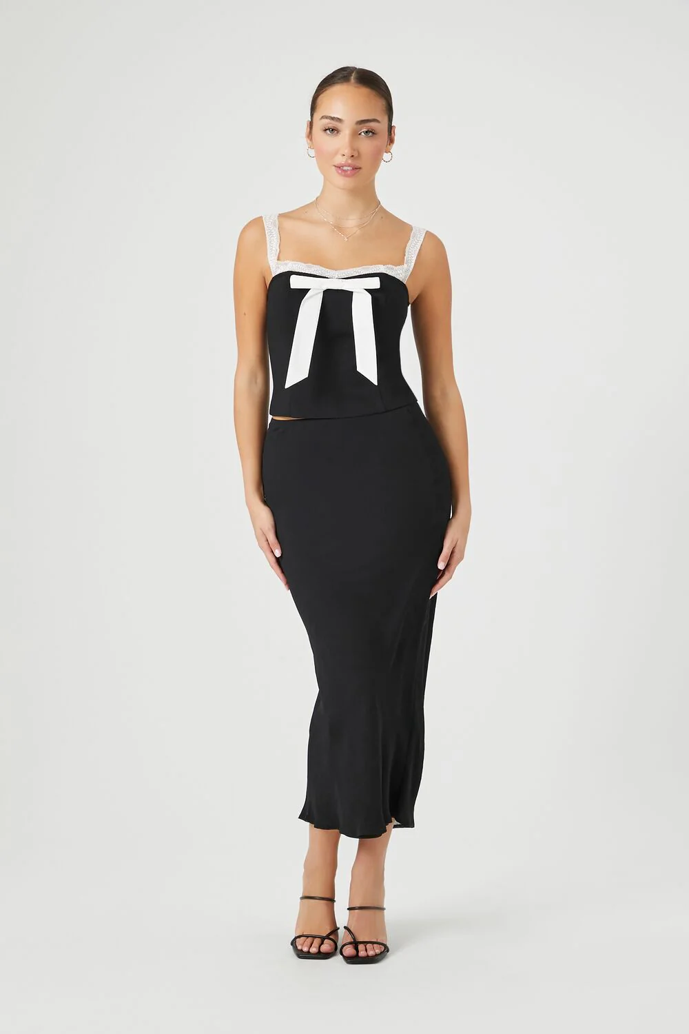 Bow Lace-Trim Cami - Image 4