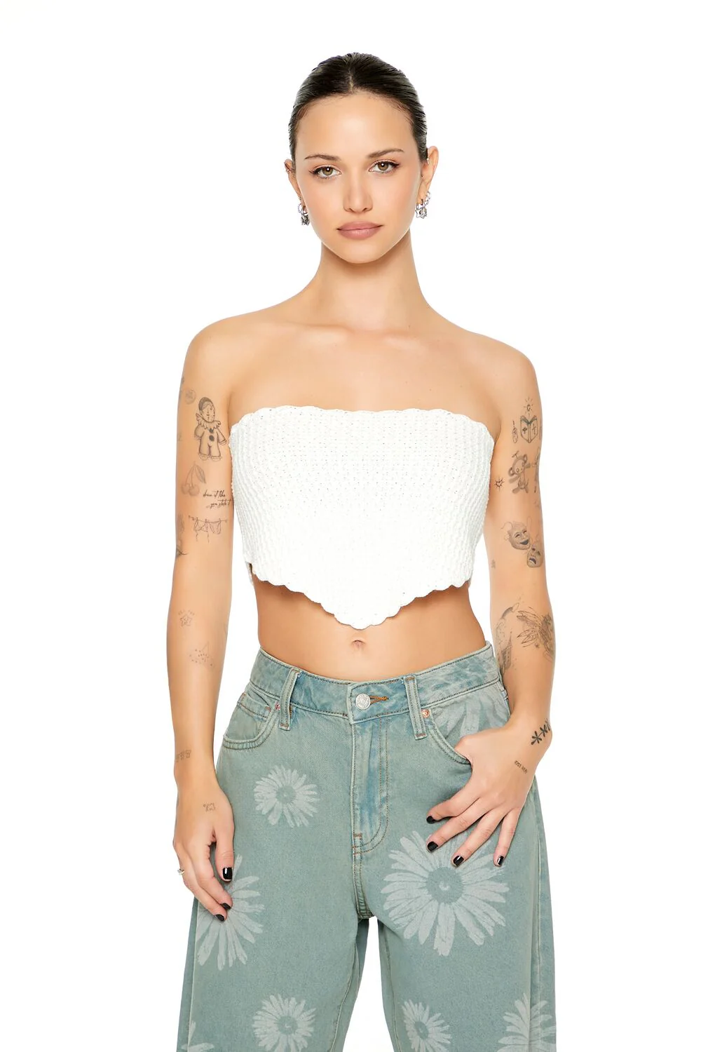 Crochet Sweater-Knit Tube Top