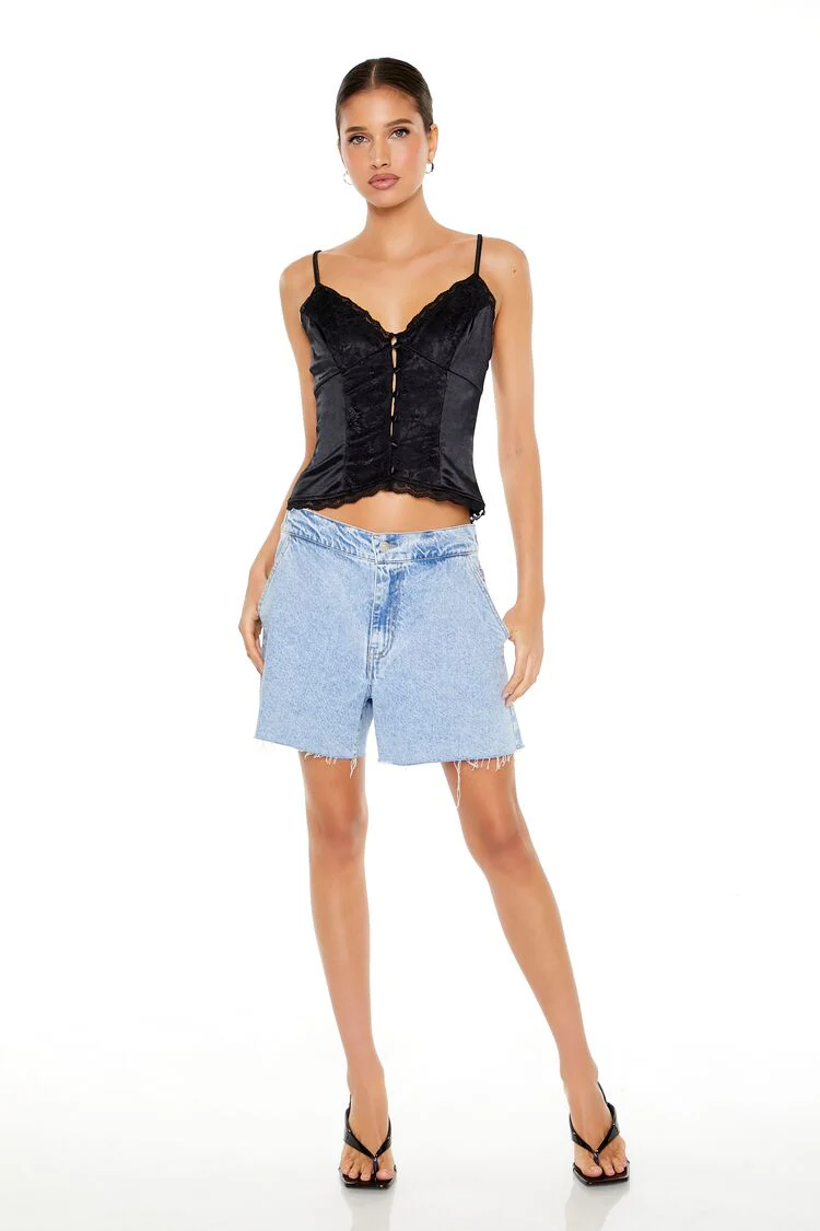 Satin Lace-Trim Cami - Image 4
