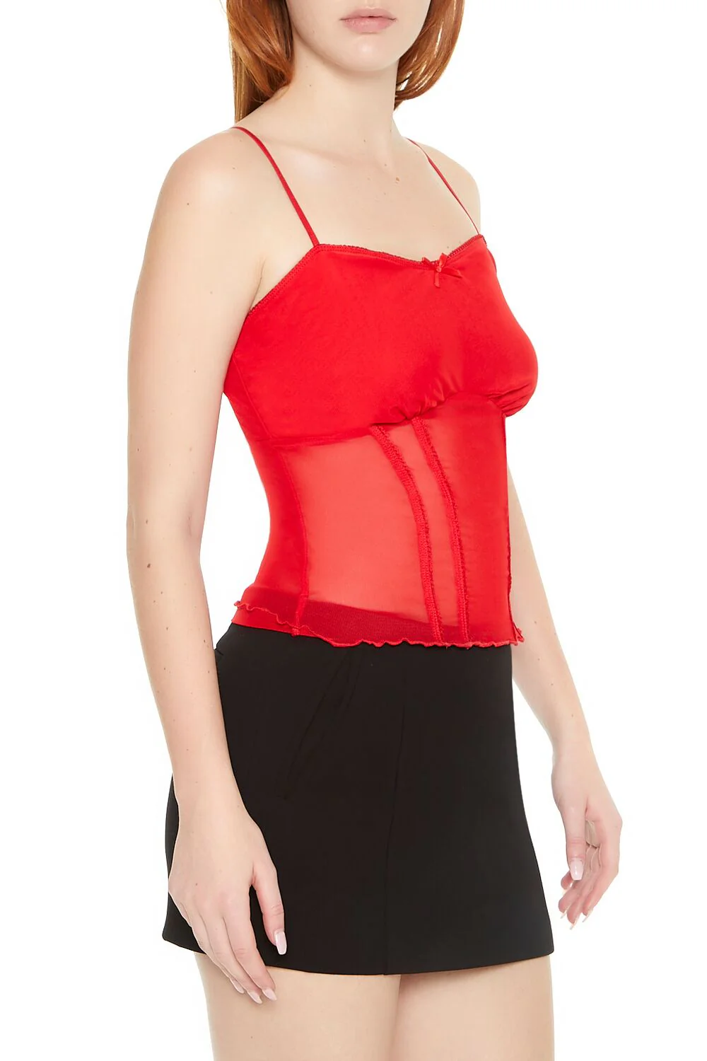Sheer Mesh Bow Cami - Image 2