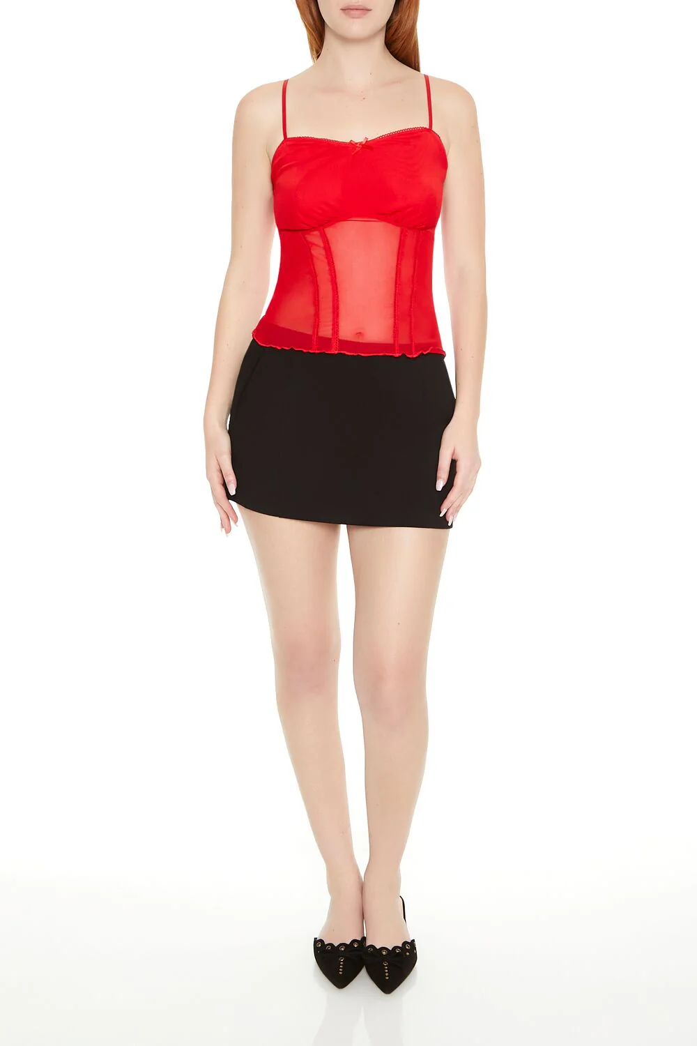 Sheer Mesh Bow Cami - Image 4