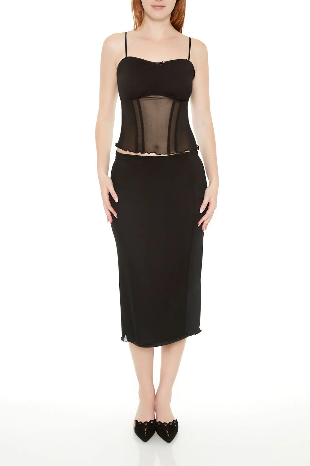 Sheer Mesh Bow Cami - Image 9