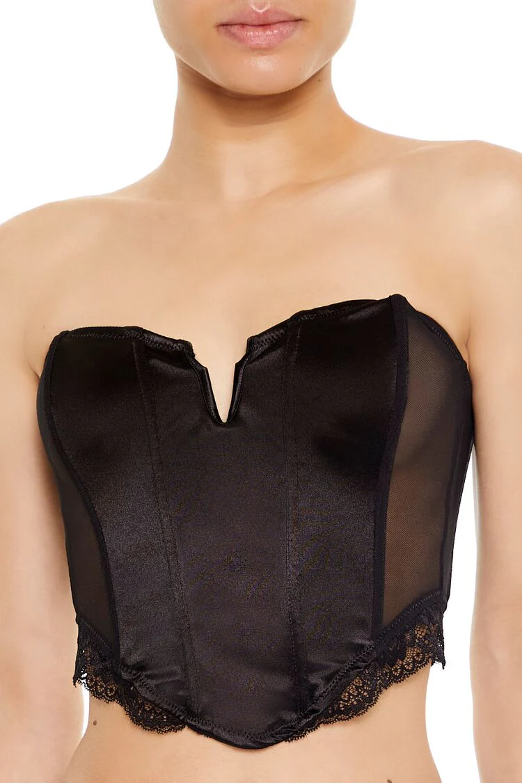 Lingerie Corset Tube Crop Top - Image 2