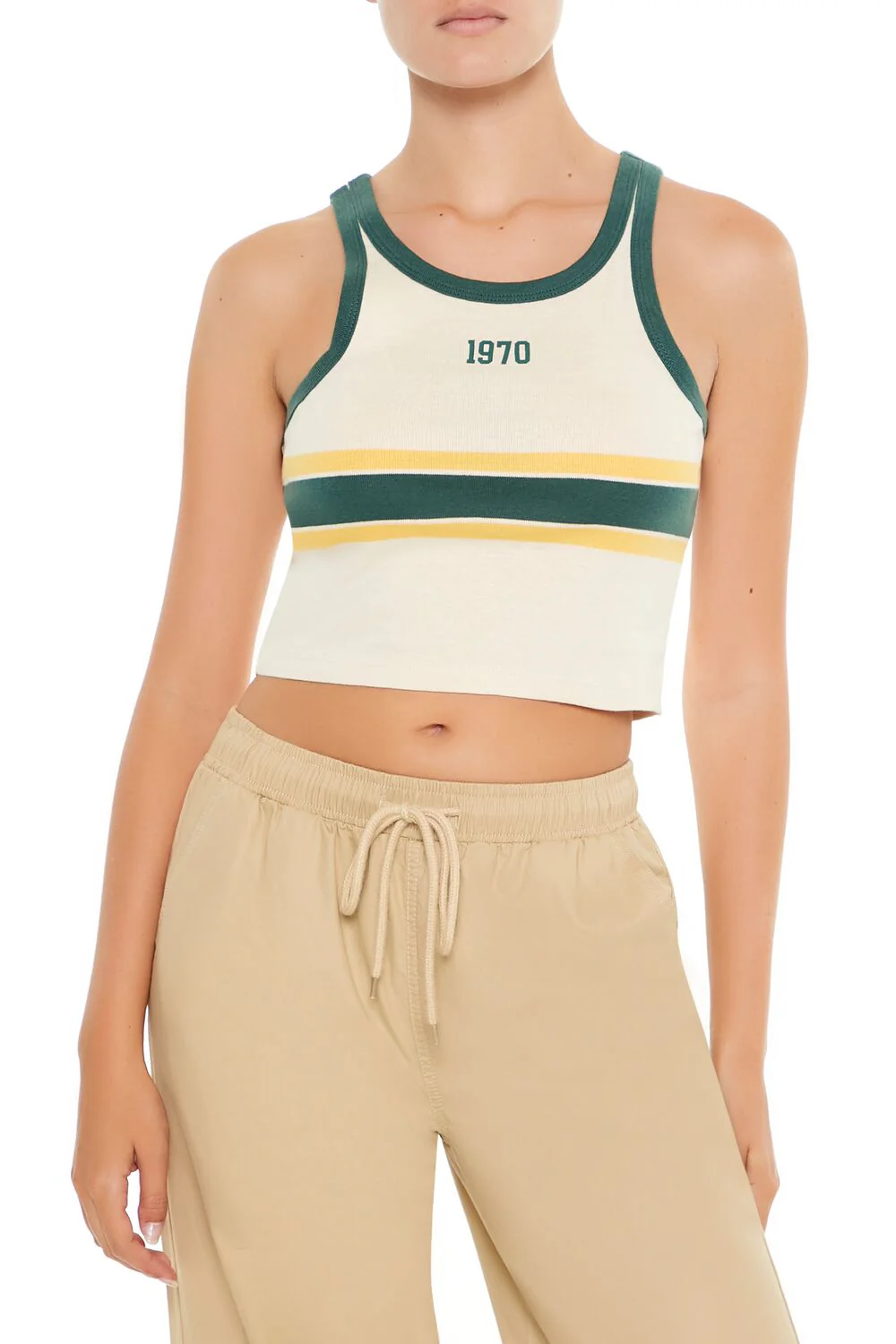 1970 Graphic Cropped Tank Top