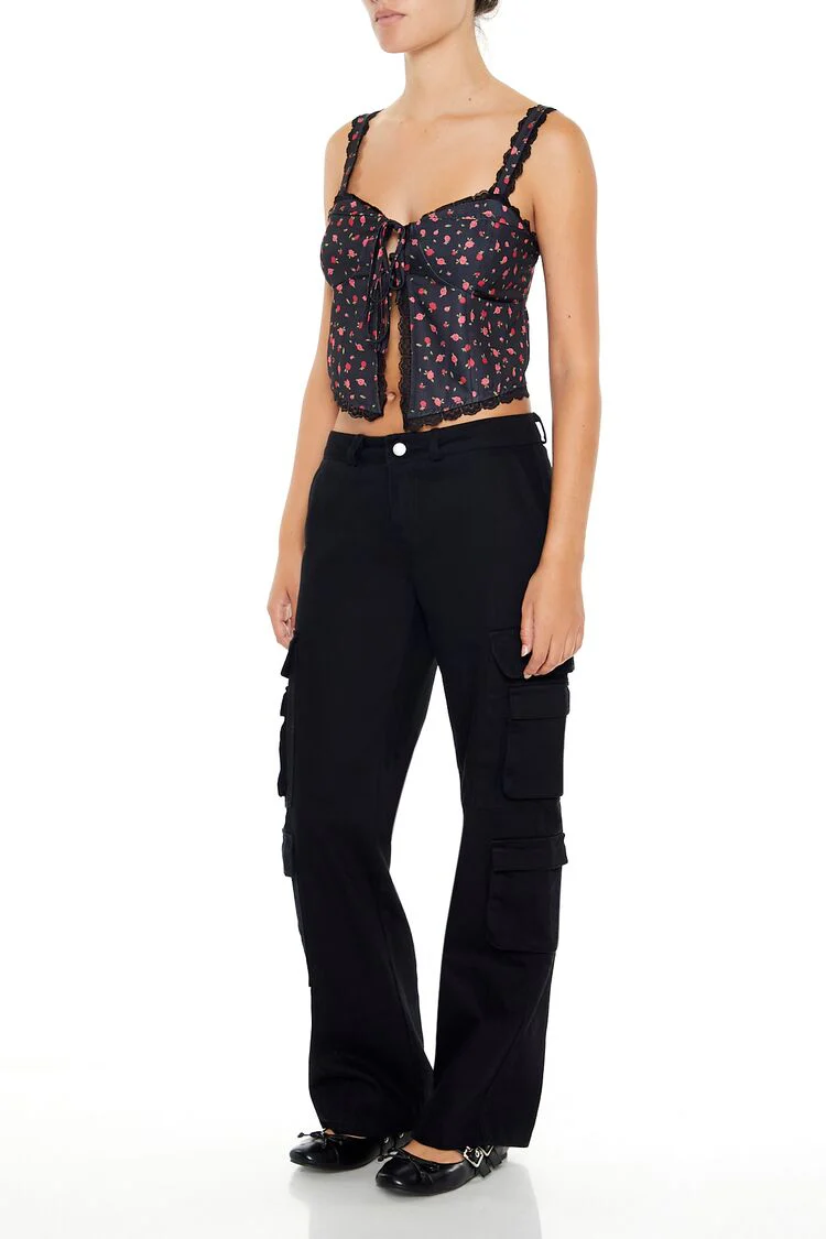 Twill-Low-Rise Cargo Pants - Image 3