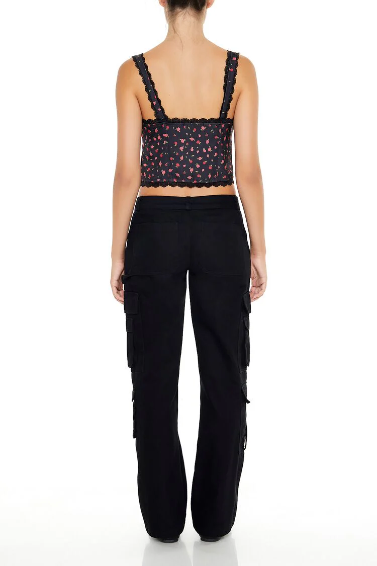 Twill-Low-Rise Cargo Pants - Image 4
