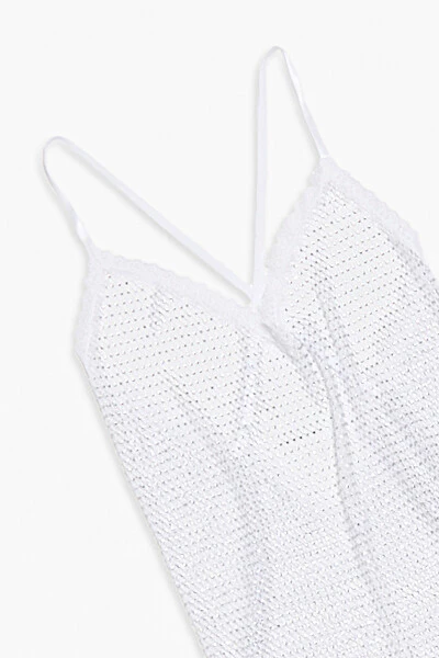 Plus Size Sequin Lingerie Slip Dress - Image 3