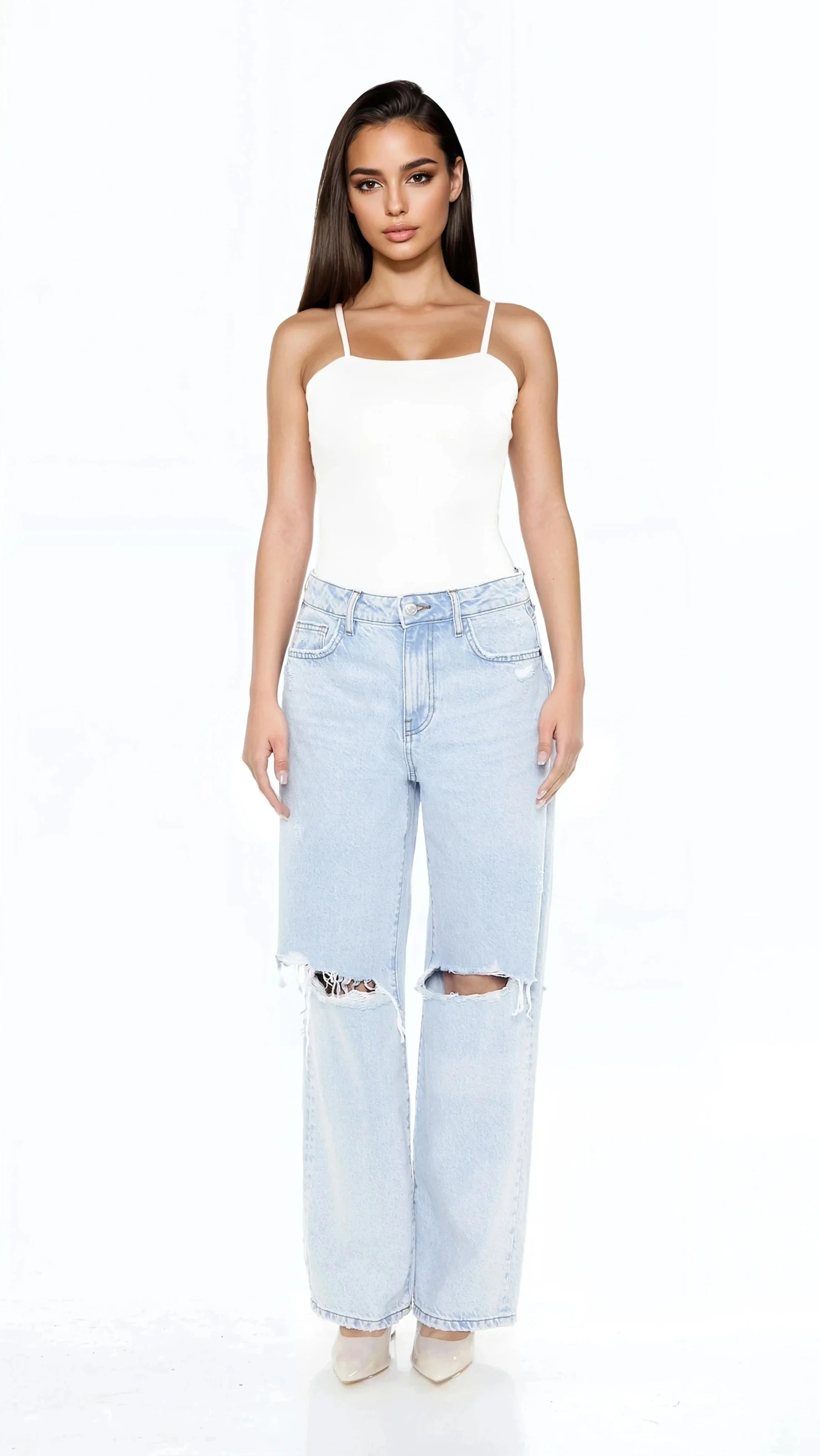 Ponte Knit Cami Bodysuit - Image 7