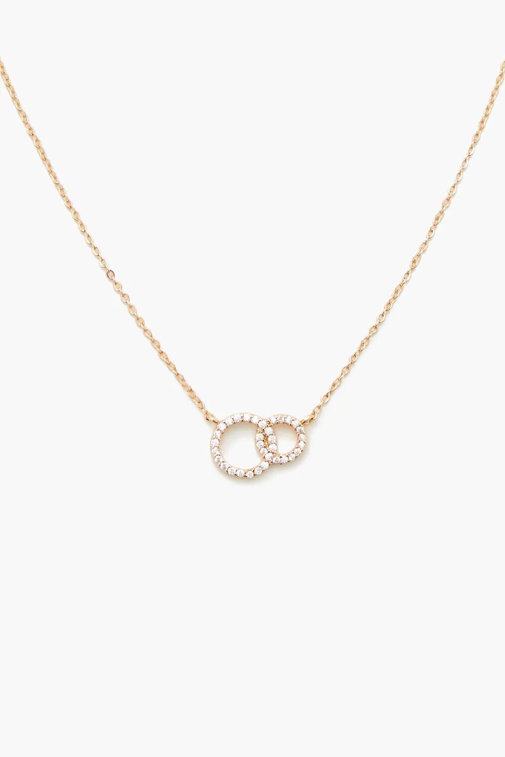 Rhinestone Hoop Charm Necklace