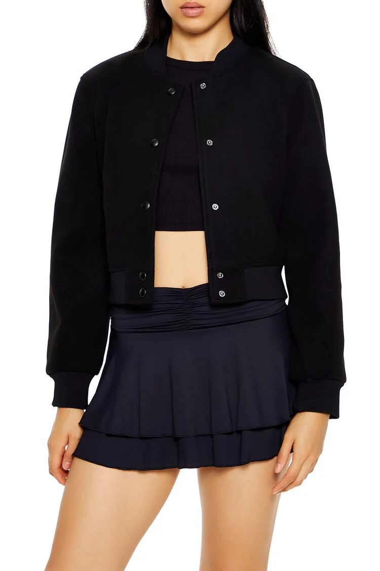 Cropped Bomber Jacket