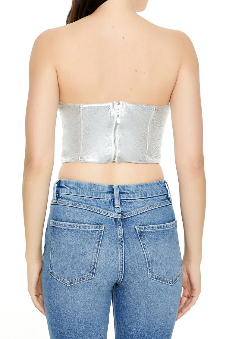 Metallic Bustier Tube Top - Image 5