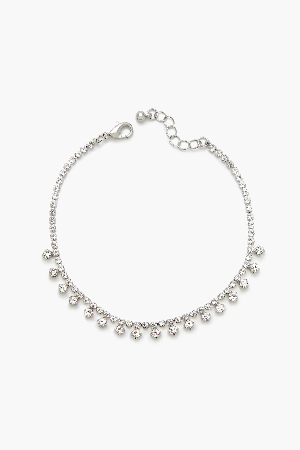 Rhinestone Box Chain Anklet