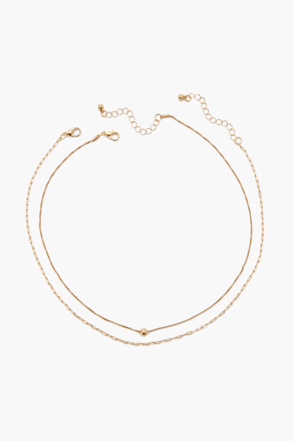 Box & Anchor Chain Necklace Set