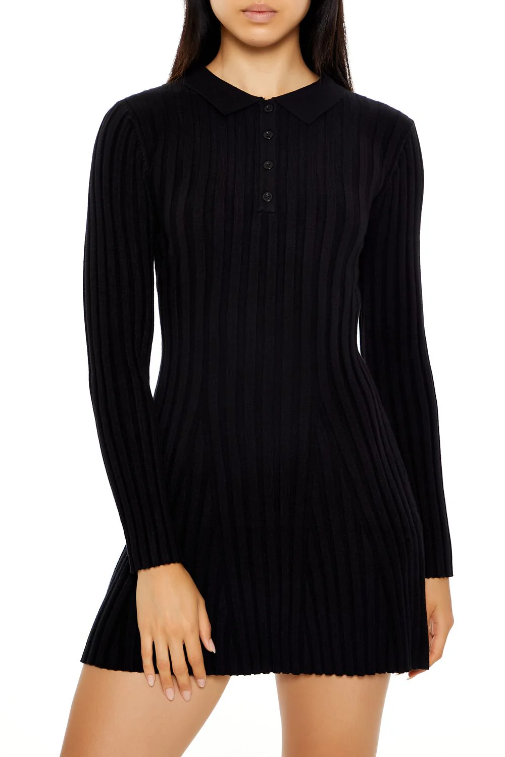 Sweater Shirt Mini Dress - Image 2