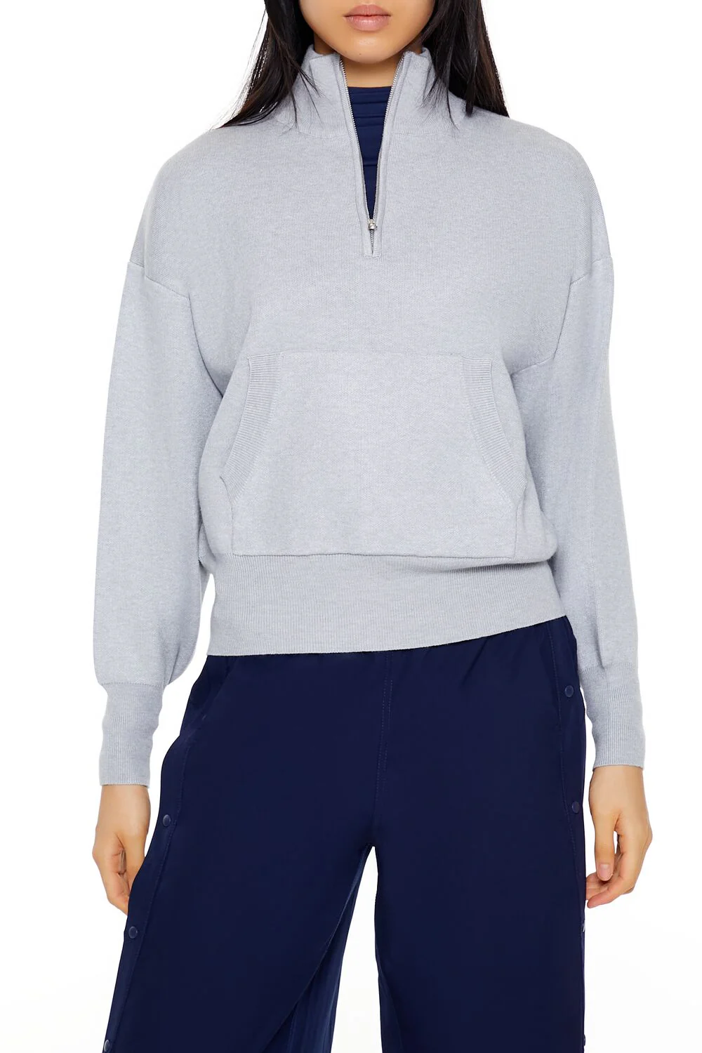 Half-Zip Funnel Neck Sweater