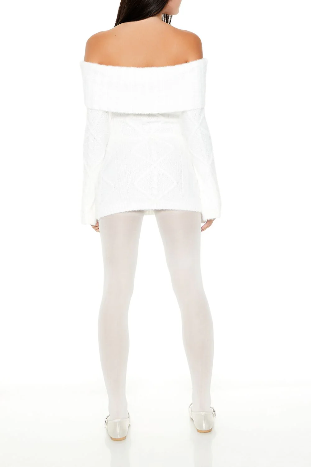 Off-the-Shoulder Mini Sweater Dress - Image 5