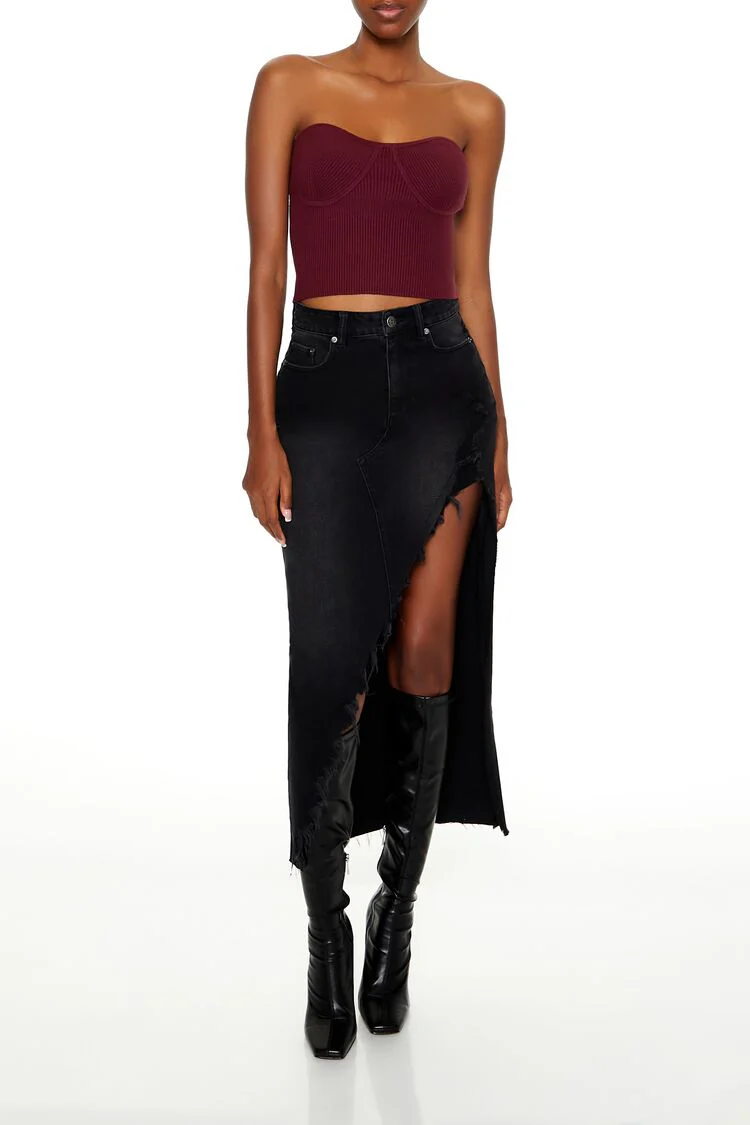 Sweater-Knit Tube Top - Image 7